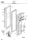 FREEZER DOOR Diagram and Parts List for F45WJ26HW1  Frigidaire Refrigerator