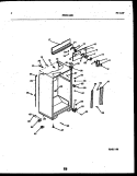 CABINET PARTS Diagram and Parts List for RT219PCD0  Frigidaire Refrigerator