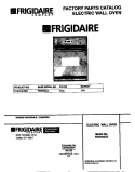 COVER Diagram and Parts List for FEB703CEBA  Frigidaire Wall Oven