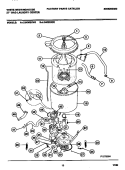 WASHER - TUBS, HOSES, MOTOR Diagram and Parts List for LG400SXD2  Frigidaire Washer Dryer Combo