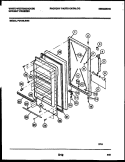 DOOR PARTS Diagram and Parts List for FU196LRW5  Frigidaire Freezer