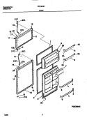 DOORS Diagram and Parts List for FRT18LRHW0  Frigidaire Refrigerator