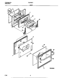 DOOR Diagram and Parts List for FEB798CCSA  Frigidaire Wall Oven