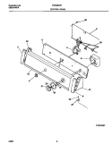 CONTROL PANEL Diagram and Parts List for FWS223RFS0  Frigidaire Washer