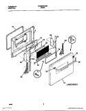 DOOR Diagram and Parts List for FES300WCDI  Frigidaire Range