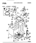 CABINET, TOP PANEL, BASE Diagram and Parts List for FWX645DBD1  Frigidaire Washer