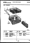 RACKS AND TRAYS Diagram and Parts List for MDB202RBW0  Frigidaire Dishwasher