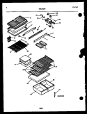 SHELVES AND SUPPORT Diagram and Parts List for TSK210JN0W  Kelvinator Refrigerator