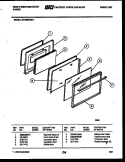 DOOR PARTS Diagram and Parts List for GF780KXD4  Frigidaire Range