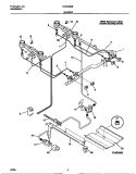 BURNER Diagram and Parts List for FGF332BBWC  Frigidaire Range