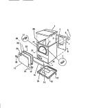 CABINET Diagram and Parts List for DEA500A0T  Kelvinator Dryer