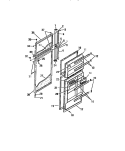FOOD AND FREEZER DOORS Diagram and Parts List for FPI16TCW0  Frigidaire Refrigerator