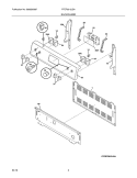 BACKGUARD Diagram and Parts List for FFEF3012LSA  Frigidaire Range