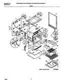 BODY Diagram and Parts List for MEF355BGDA  Frigidaire Range