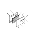 OVEN DOOR Diagram and Parts List for G24PCL1  Frigidaire Range