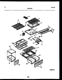 SHELVES AND SUPPORTS Diagram and Parts List for RT17F5DX4B  Gibson Refrigerator