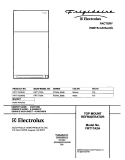 COVER Diagram and Parts List for FRT17A2AW2  Frigidaire Refrigerator