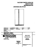 COVER Diagram and Parts List for MRS20HRAWA  Frigidaire Refrigerator