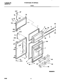 DOORS Diagram and Parts List for FRT16PRGD0  Frigidaire Refrigerator