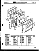 DOOR PARTS Diagram and Parts List for REG77BCB2  Frigidaire Wall Oven