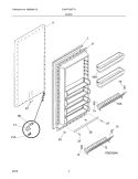 DOOR Diagram and Parts List for E32AF75GTT0  Electrolux Freezer