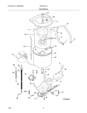 MOTOR / TUB Diagram and Parts List for GWS833CS0  Gibson Washer