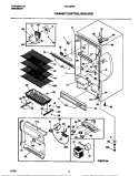 CABINET / CONTROL / SHELVES Diagram and Parts List for FFU16F9CW3  Frigidaire Freezer