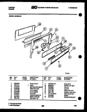 BACKGUARD Diagram and Parts List for 30-2528-23-05  Tappan Range