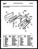 BACKGUARD Diagram and Parts List for CP302BP2Y1  Frigidaire Range