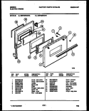 DOOR PARTS Diagram and Parts List for GEF400WAW1  Gibson Range