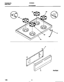 TOP / DRAWER Diagram and Parts List for TGF350SCWA  Tappan Range