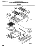 TOP / DRAWER Diagram and Parts List for FGF316WGSC  Frigidaire Range