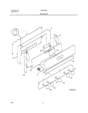 BACKGUARD Diagram and Parts List for FGF334BGWJ  Frigidaire Range