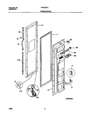 FREEZER DOOR Diagram and Parts List for FRS20ZGGD0  Frigidaire Refrigerator