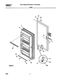 DOOR Diagram and Parts List for MFU14F3GW1  Uni Freezer