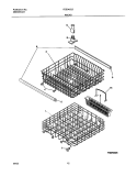 RACKS Diagram and Parts List for FDB345LBS0  Frigidaire Dishwasher