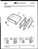 DRAWER PARTS Diagram and Parts List for 30-3979-23-06  Tappan Range