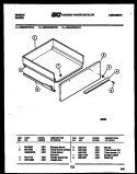 DRAWER PARTS Diagram and Parts List for CGC4S7WUTC  Gibson Range