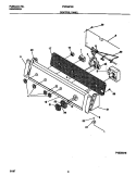 CONTROL PANEL Diagram and Parts List for FWX6975EW1  Frigidaire Washer