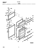DOORS Diagram and Parts List for FRT16NRED6  Frigidaire Refrigerator