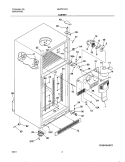 CABINET Diagram and Parts List for GLRT216TAQ0  Frigidaire Refrigerator