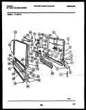 DOOR PARTS Diagram and Parts List for 61-1083-10-00  Tappan Dishwasher