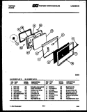 DOOR PARTS Diagram and Parts List for 30-2537-66-03  Tappan Range