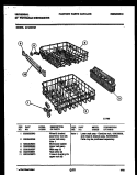 RACKS AND TRAYS Diagram and Parts List for DP400PW1  Tappan Dishwasher