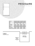 COVER Diagram and Parts List for FPUI1888LF0  Frigidaire Refrigerator