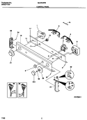 CONTROL PANEL Diagram and Parts List for MLXE42RBD2  Frigidaire Washer Dryer Combo