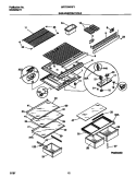 SHELVES / CONTROLS Diagram and Parts List for MRT21NRED1  Frigidaire Refrigerator