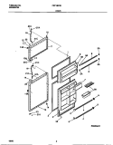 DOOR Diagram and Parts List for FRT18KRED0  Frigidaire Refrigerator