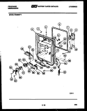 DOOR PARTS Diagram and Parts List for DW6600FM1  Frigidaire Dishwasher