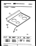 COOKTOP PARTS Diagram and Parts List for KF350GDD4  Frigidaire Range